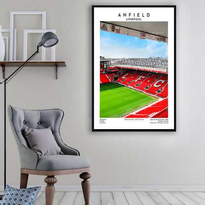 Anfield Stadium Print, Football Stadium Art Stadium Wall Art, Soccer Artwork For Fans, Framed Canvas Prints Wall Art