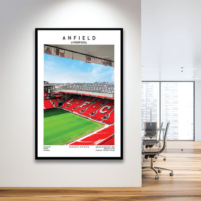 Anfield Stadium Print, Football Stadium Art Stadium Wall Art, Soccer Artwork For Fans, Framed Art Prints Wall Decor