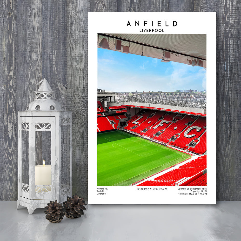 Anfield Stadium Print, Football Stadium Art Stadium Wall Art, Soccer Artwork For Fans, Canvas Prints Wall Art, Man Cave Decor