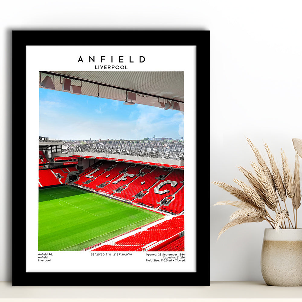 Anfield Stadium Print, Football Stadium Art Stadium Wall Art, Soccer Artwork For Fans, Framed Art Prints Wall Decor