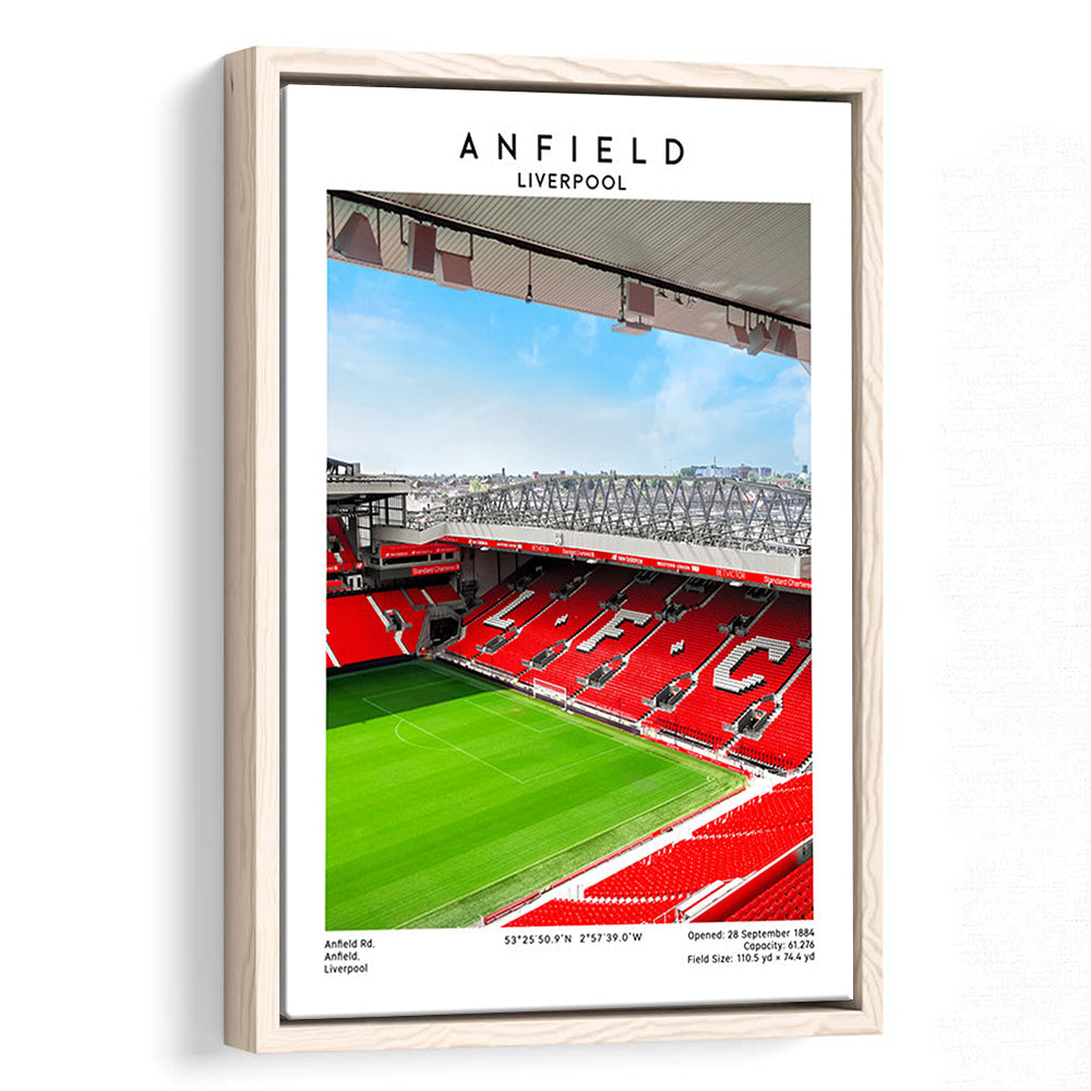 Anfield Stadium Print, Football Stadium Art Stadium Wall Art, Soccer Artwork For Fans, Framed Canvas Prints Wall Art