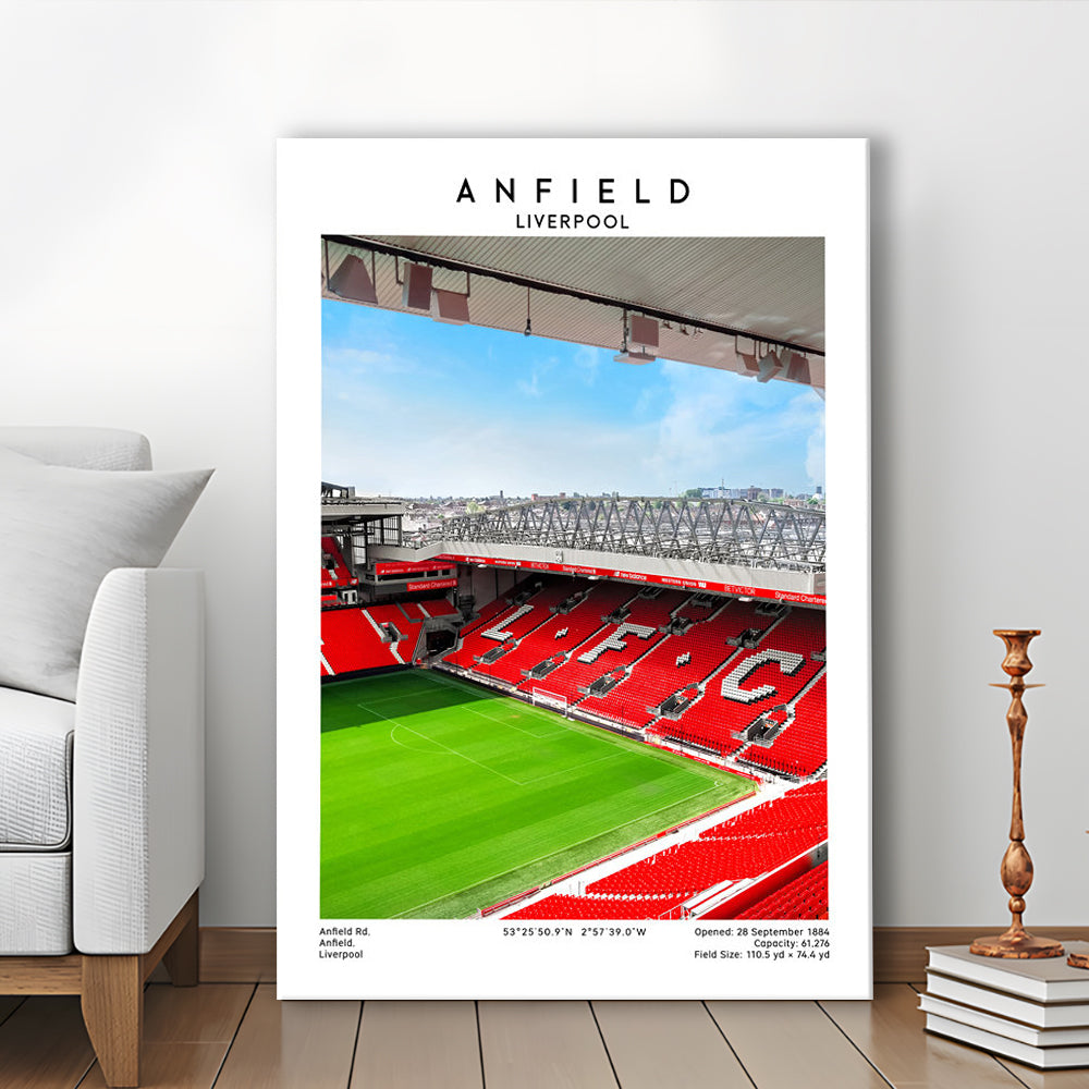Anfield Stadium Print, Football Stadium Art Stadium Wall Art, Soccer Artwork For Fans, Canvas Prints Wall Art, Man Cave Decor