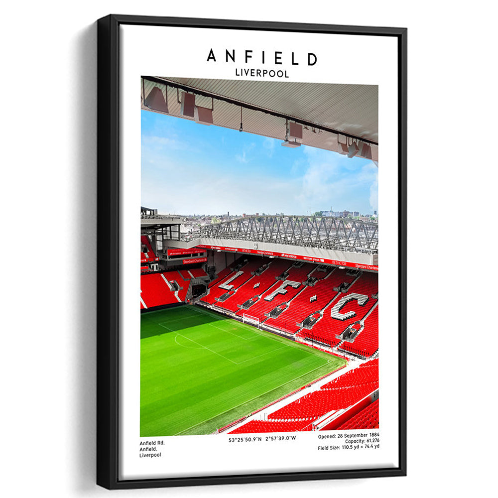 Anfield Stadium Print, Football Stadium Art Stadium Wall Art, Soccer Artwork For Fans, Framed Canvas Prints Wall Art