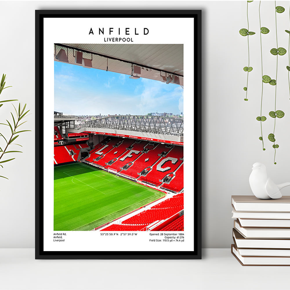 Anfield Stadium Print, Football Stadium Art Stadium Wall Art, Soccer Artwork For Fans, Framed Canvas Prints Wall Art