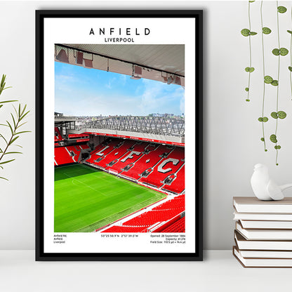 Anfield Stadium Print, Football Stadium Art Stadium Wall Art, Soccer Artwork For Fans, Framed Canvas Prints Wall Art