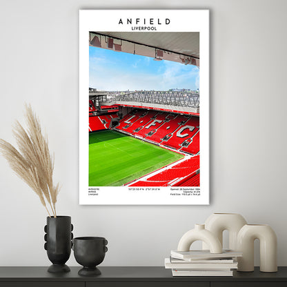 Anfield Stadium Print, Football Stadium Art Stadium Wall Art, Soccer Artwork For Fans, Canvas Prints Wall Art, Man Cave Decor