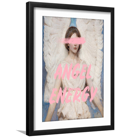 Angel Energy, Framed Picture Print, Framed Art Prints White Border Wall Decor