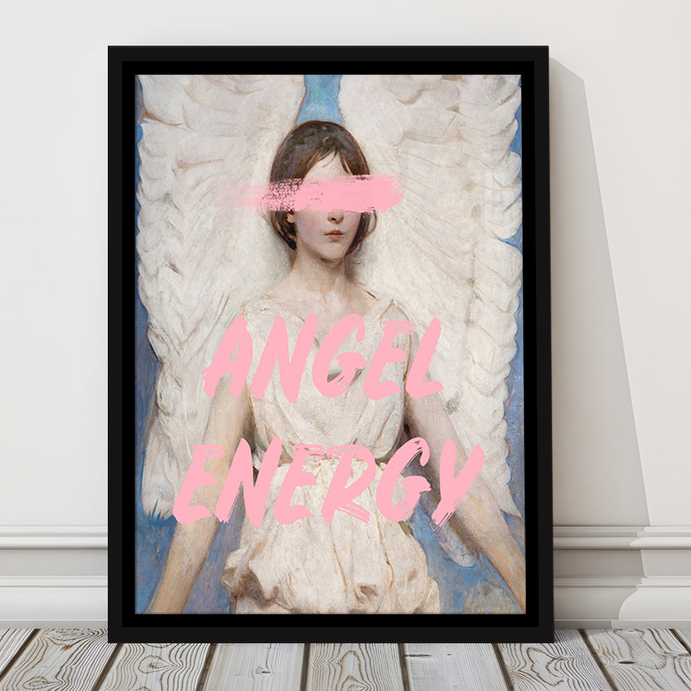 Angel Energy, Floating Framed Canvas Art Print,, Framed Canvas Prints Wall Art