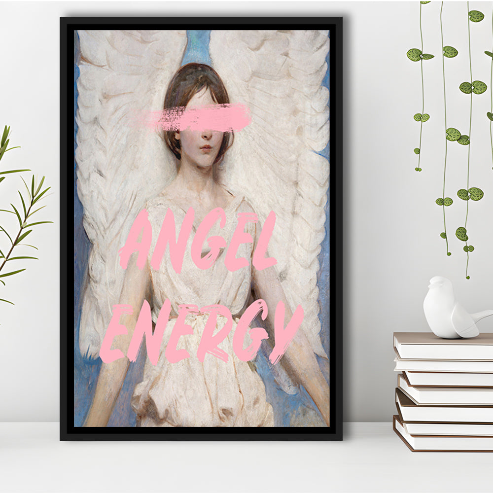 Angel Energy, Floating Framed Canvas Art Print,, Framed Canvas Prints Wall Art