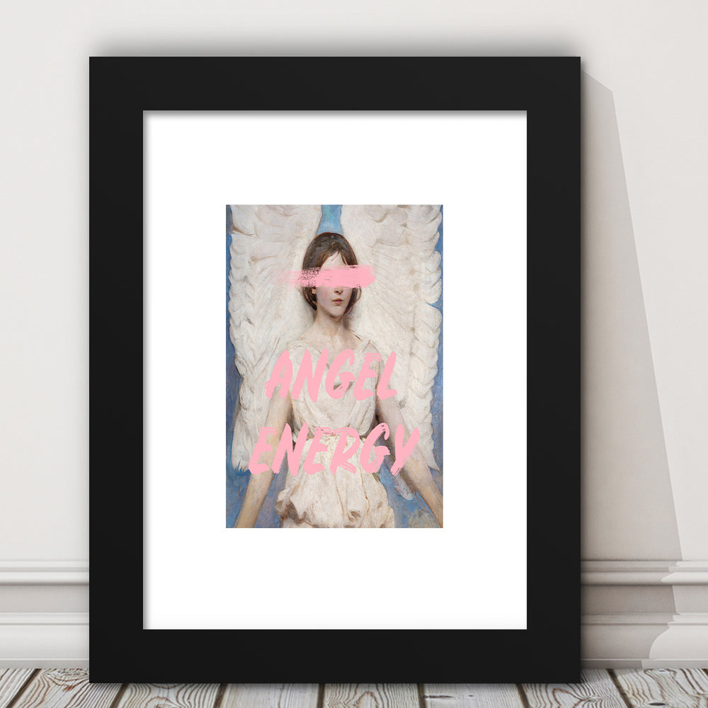Angel Energy, Framed Picture Print, Framed Art Prints White Border Wall Decor