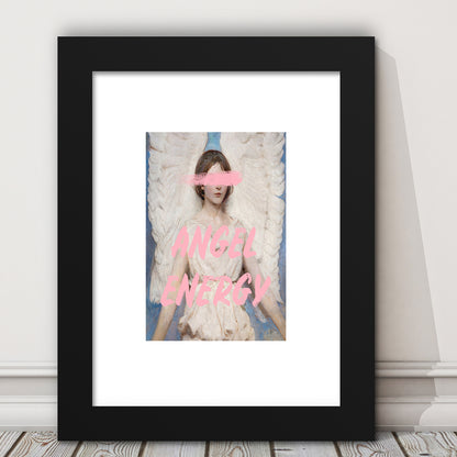Angel Energy, Framed Picture Print, Framed Art Prints White Border Wall Decor