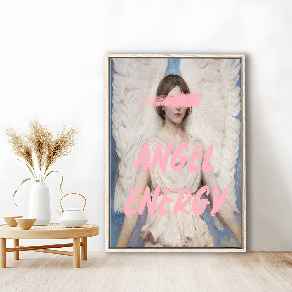 Angel Energy, Floating Framed Canvas Art Print,, Framed Canvas Prints Wall Art
