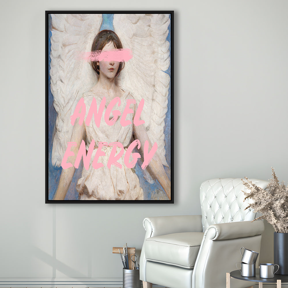 Angel Energy, Floating Framed Canvas Art Print,, Framed Canvas Prints Wall Art