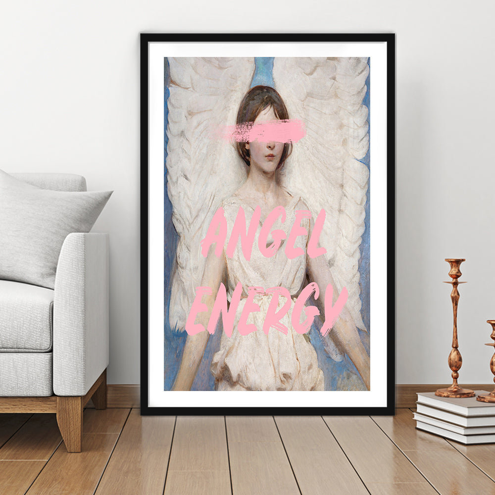 Angel Energy, Framed Picture Print, Framed Art Prints White Border Wall Decor