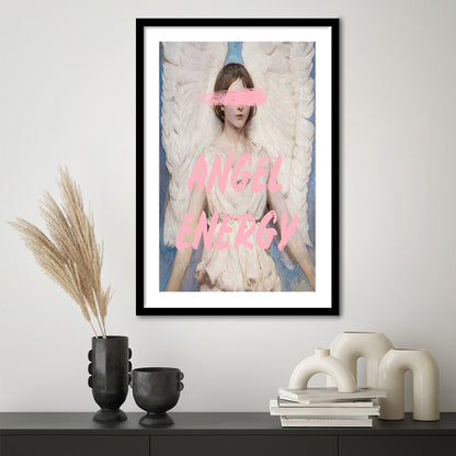 Angel Energy, Framed Picture Print, Framed Art Prints White Border Wall Decor