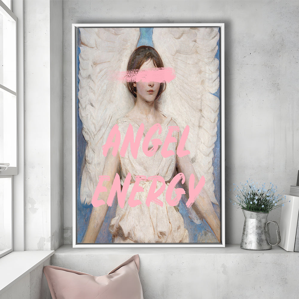 Angel Energy, Floating Framed Canvas Art Print,, Framed Canvas Prints Wall Art