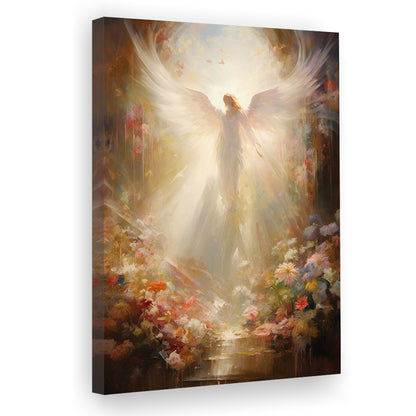 Angel Painting, Angel in Heaven With Heavenly Light, Canvas Print Wall Art, Wall Decor, Painting Canvas