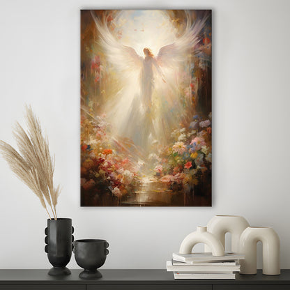 Angel Painting, Angel in Heaven With Heavenly Light, Canvas Print Wall Art, Wall Decor, Painting Canvas