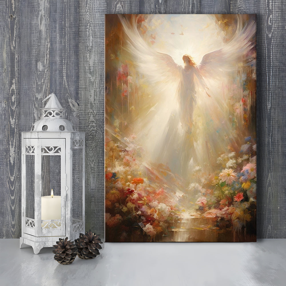 Angel Painting, Angel in Heaven With Heavenly Light, Canvas Print Wall Art, Wall Decor, Painting Canvas