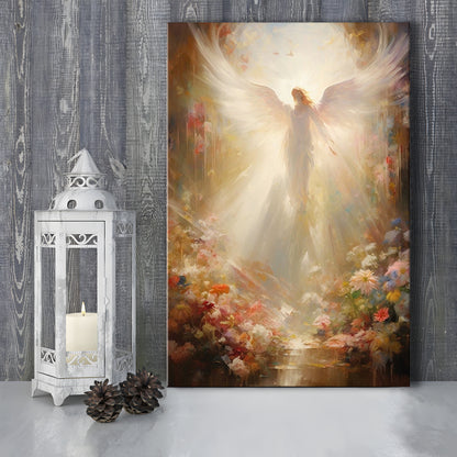 Angel Painting, Angel in Heaven With Heavenly Light, Canvas Print Wall Art, Wall Decor, Painting Canvas