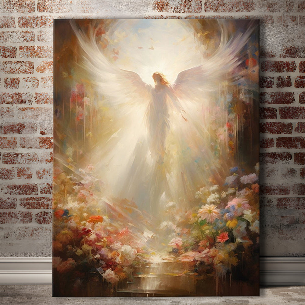 Angel Painting, Angel in Heaven With Heavenly Light, Canvas Print Wall Art, Wall Decor, Painting Canvas