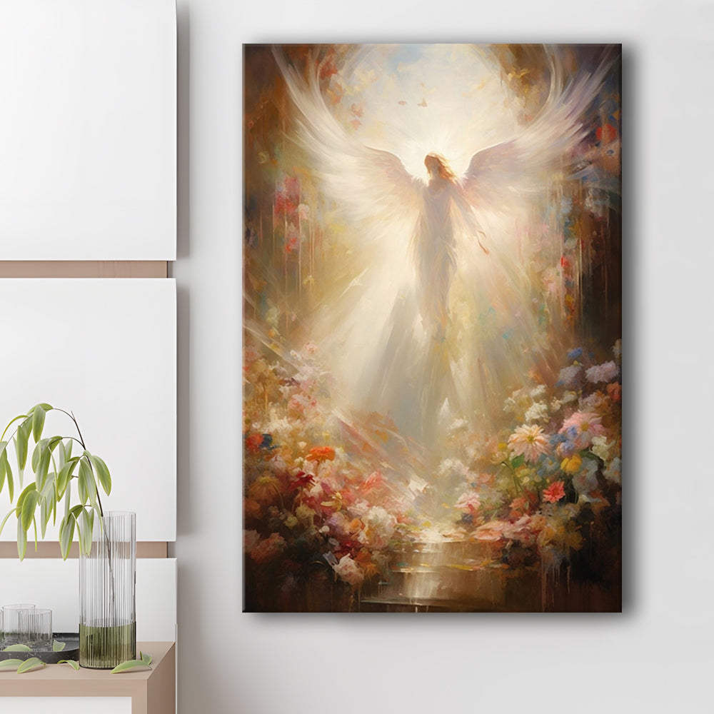 Angel Painting, Angel in Heaven With Heavenly Light, Canvas Print Wall Art, Wall Decor, Painting Canvas