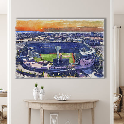 Angel Stadium Painting Canvas, Los Angeles Angels Watercolor, Sport Art, Gifts for him, Canvas Print Wall Art