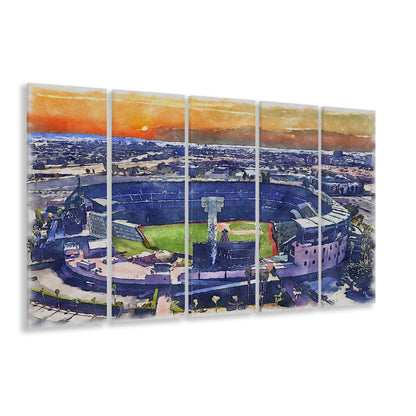 Angel Stadium Painting Canvas, Los Angeles Angels Watercolor, Sport Art, Extra Large Canvas Print Wall Art