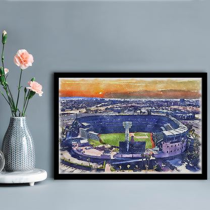 Angel Stadium Painting Canvas, Los Angeles Angels Watercolor, Sport Gift Art, Framed Art Print Wall Decor