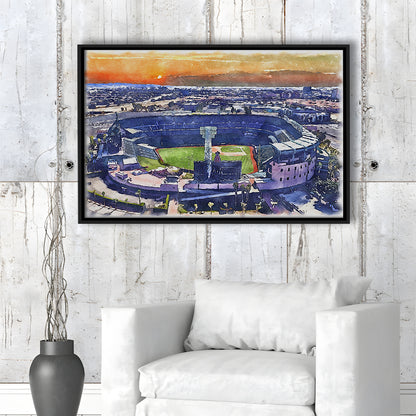 Angel Stadium Painting Canvas, Los Angeles Angels Watercolor, Sport Gift Art, Framed Canvas Print Wall Art