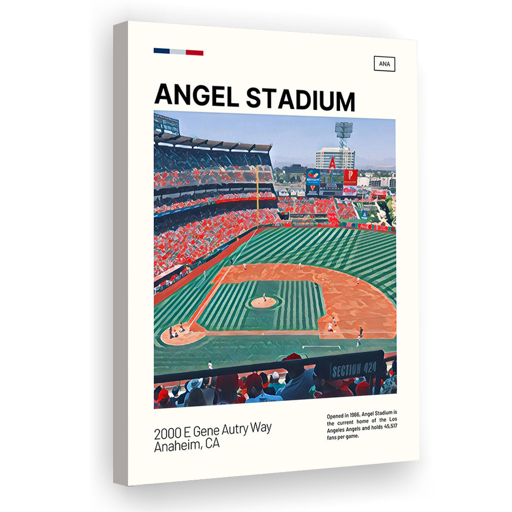 Angel Stadium Print, Los Angeles Angels Stadium Canvas Art, Fan Gifts, Sport Art, Canvas Print Wall Art