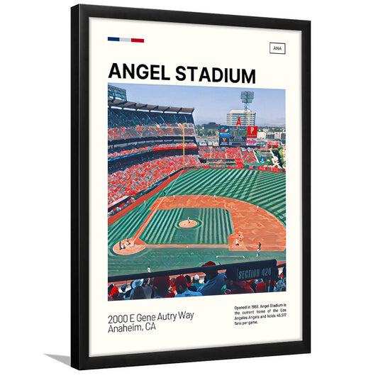 Angel Stadium Print, Los Angeles Angels Stadium Art, Gifts for him, Sport Art, Framed Art Print Wall Decor