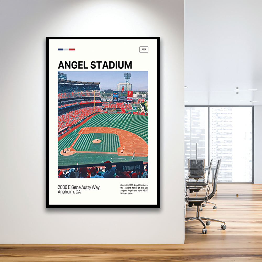 Angel Stadium Print, Los Angeles Angels Stadium Art, Gifts for him, Sport Art, Framed Art Print Wall Decor