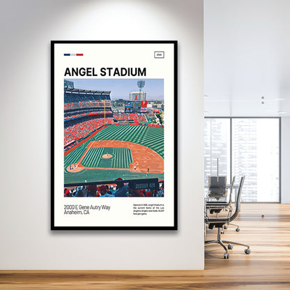 Angel Stadium Print, Los Angeles Angels Stadium Art, Gifts for him, Sport Art, Framed Art Print Wall Decor