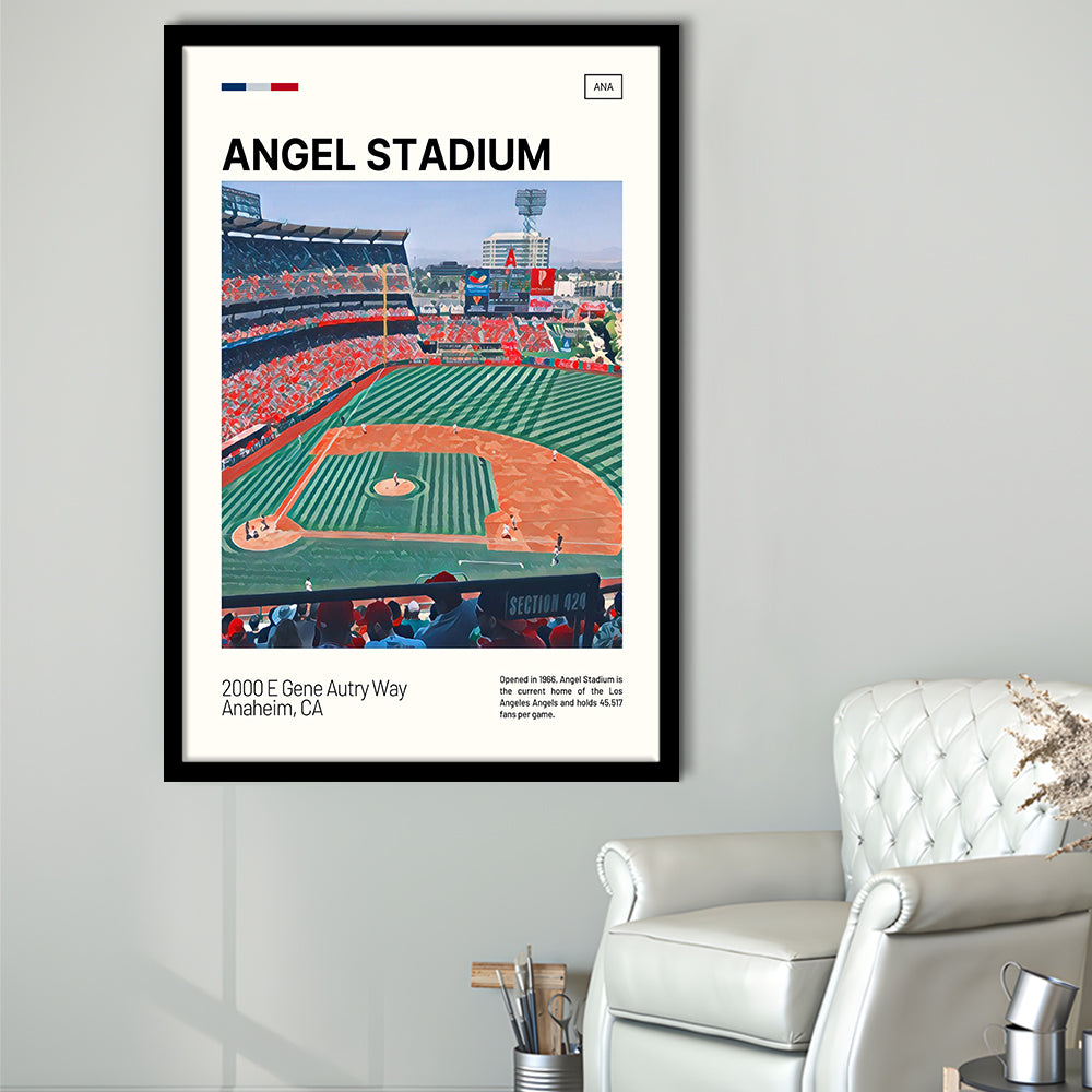 Angel Stadium Print, Los Angeles Angels Stadium Art, Gifts for him, Sport Art, Framed Art Print Wall Decor