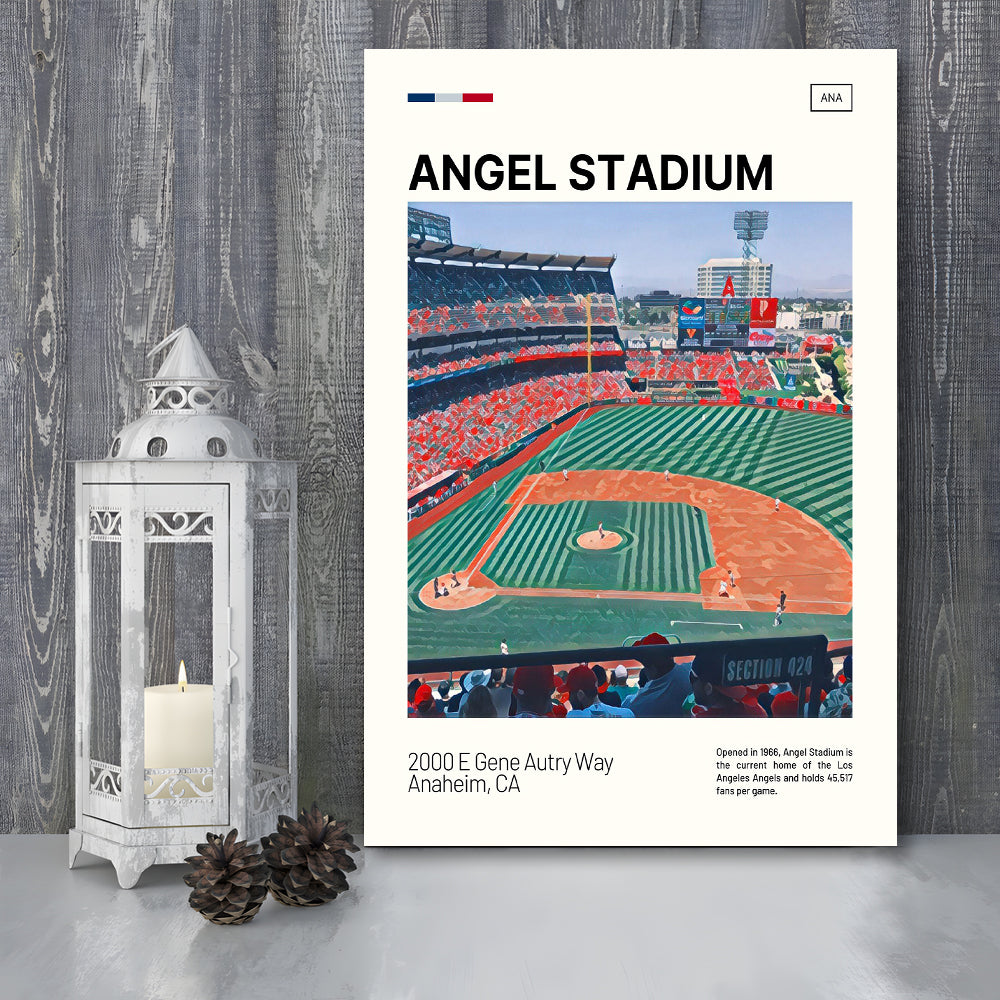 Angel Stadium Print, Los Angeles Angels Stadium Canvas Art, Fan Gifts, Sport Art, Canvas Print Wall Art
