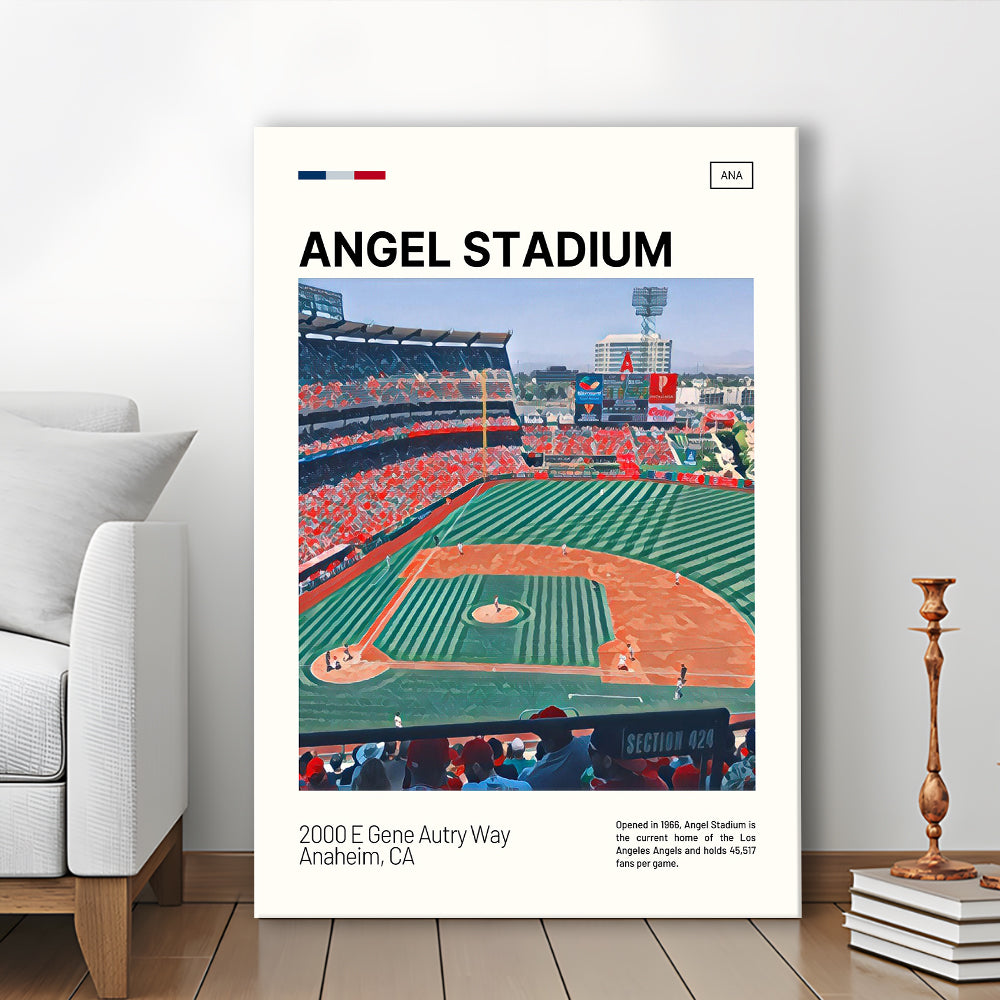 Angel Stadium Print, Los Angeles Angels Stadium Canvas Art, Fan Gifts, Sport Art, Canvas Print Wall Art