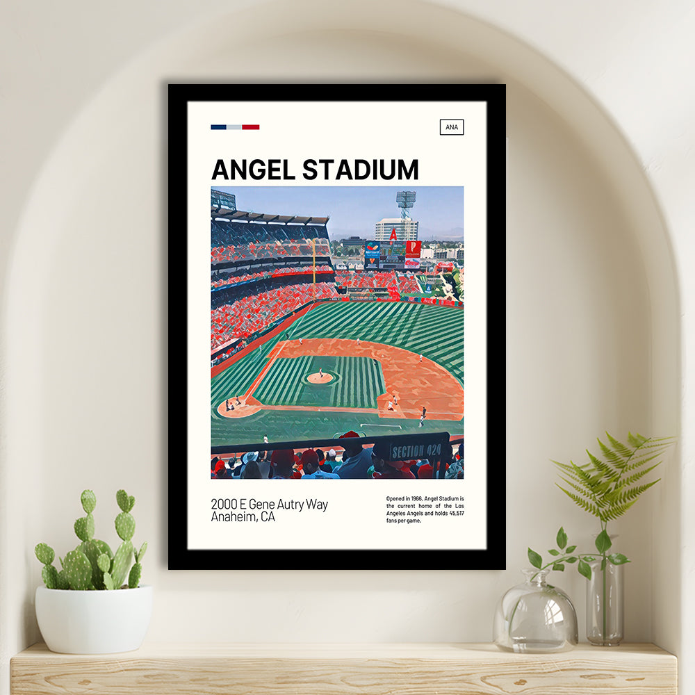 Angel Stadium Print, Los Angeles Angels Stadium Art, Gifts for him, Sport Art, Framed Art Print Wall Decor