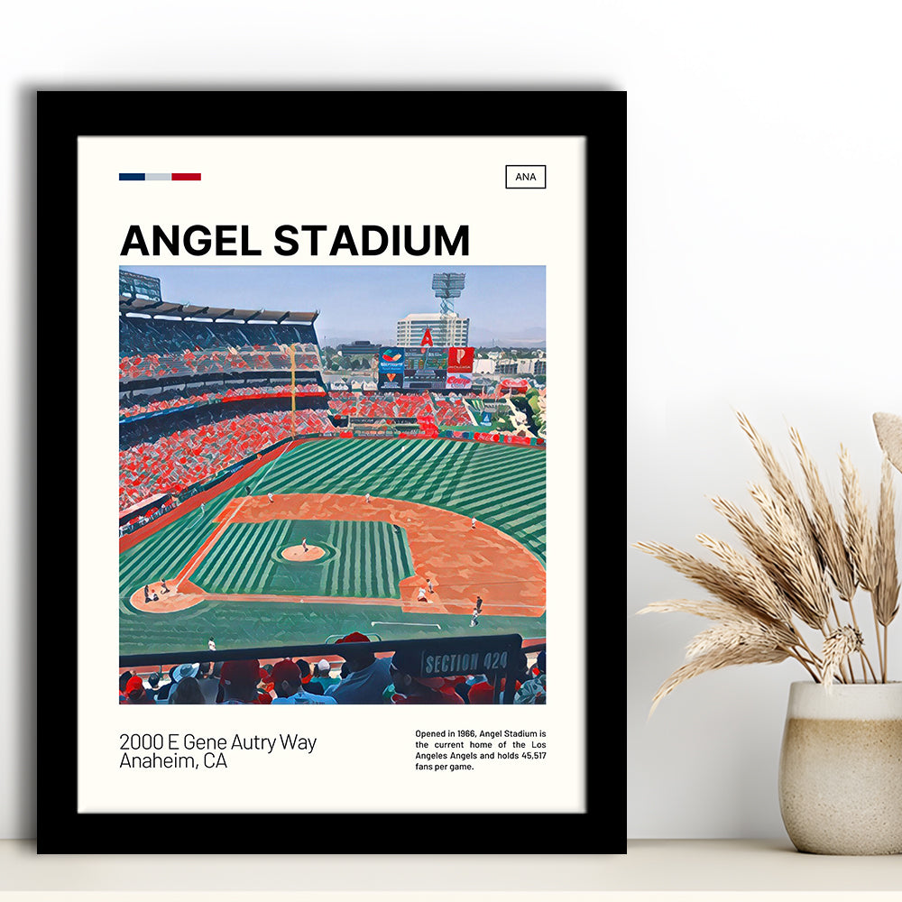 Angel Stadium Print, Los Angeles Angels Stadium Art, Gifts for him, Sport Art, Framed Art Print Wall Decor
