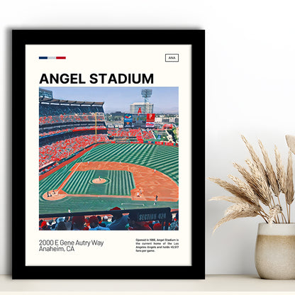 Angel Stadium Print, Los Angeles Angels Stadium Art, Gifts for him, Sport Art, Framed Art Print Wall Decor