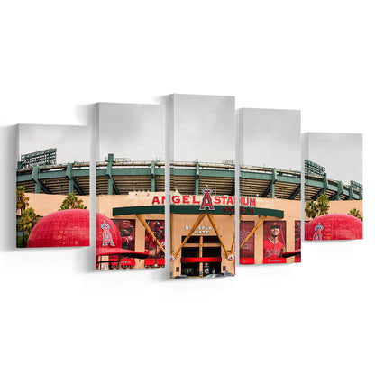 Angel Stadium, Stadium Canvas, Sport Art, Gift for him, 5 Panel, Large Canvas, Canvas Print Wall Art