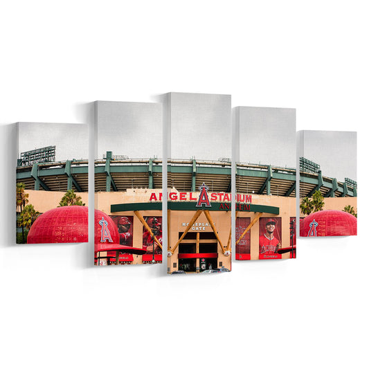 Angel Stadium, Stadium Canvas, Sport Art, Gift for him, 5 Panel, Large Canvas, Canvas Print Wall Art