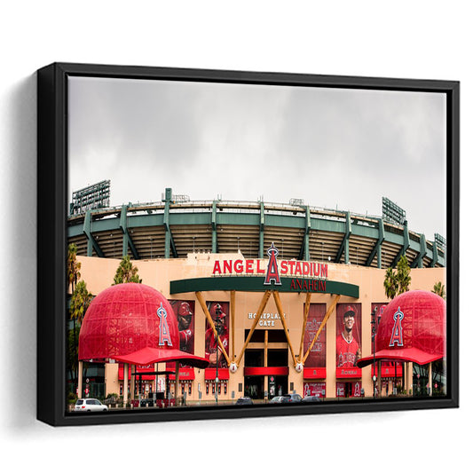 Angel Stadium, Stadium Canvas, Sport Art, Framed Canvas Print Wall Art, Floating Frame