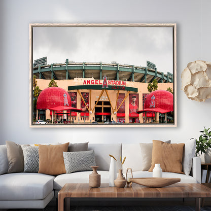 Angel Stadium, Stadium Canvas, Sport Art, Framed Canvas Print Wall Art, Floating Frame