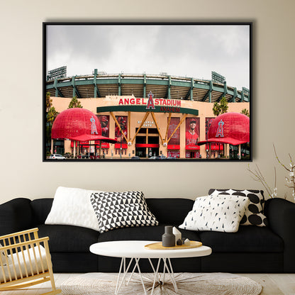 Angel Stadium, Stadium Canvas, Sport Art, Framed Canvas Print Wall Art, Floating Frame