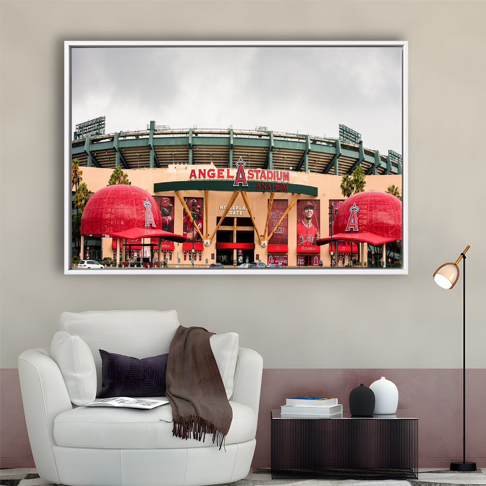 Angel Stadium, Stadium Canvas, Sport Art, Framed Canvas Print Wall Art, Floating Frame