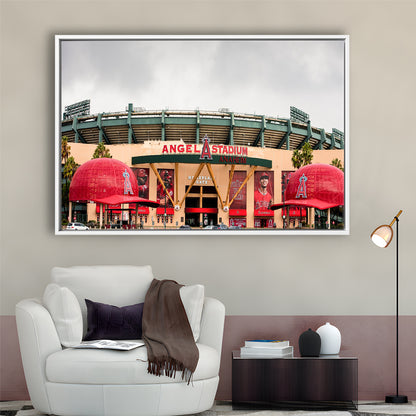 Angel Stadium, Stadium Canvas, Sport Art, Framed Canvas Print Wall Art, Floating Frame