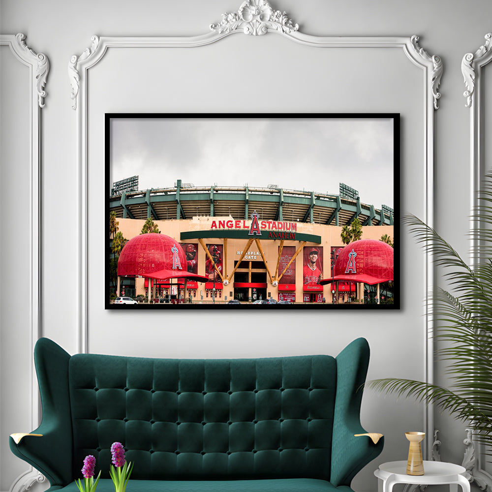 Angel Stadium, Stadium Canvas, Sport Art, Gift for him, Framed Art Print Wall Decor, Picture Framed