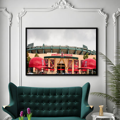 Angel Stadium, Stadium Canvas, Sport Art, Gift for him, Framed Art Print Wall Decor, Picture Framed
