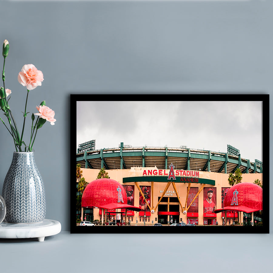 Angel Stadium, Stadium Canvas, Sport Art, Gift for him, Framed Art Print Wall Decor, Picture Framed